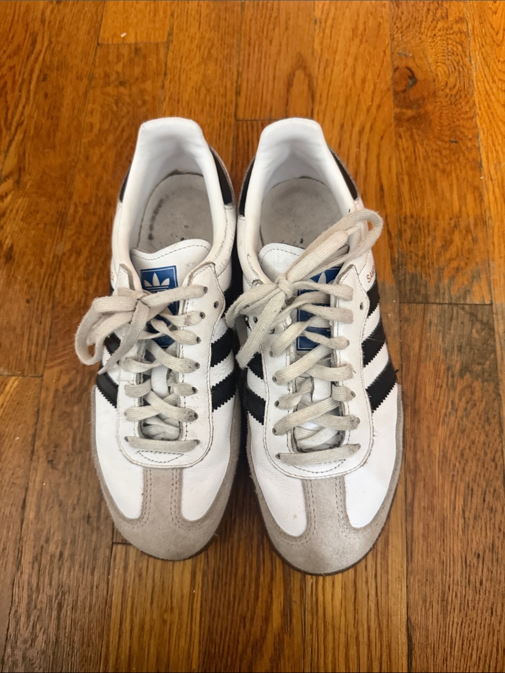 adidas Men’s White Sneakers with Black Stripes